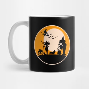 Halloween Corgi Silhouette - Witches Mug